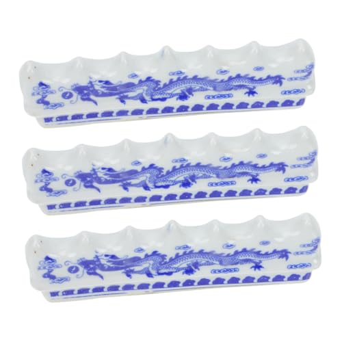 Porte-pinceaux calligraphie en céramique style chinois élégant Mobestech 3pcs