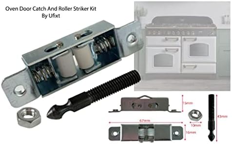 YOURSPARES Oven Door Catch And Roller Striker Kit Fits Flavel, Hoover, Hotpoint and Howdens