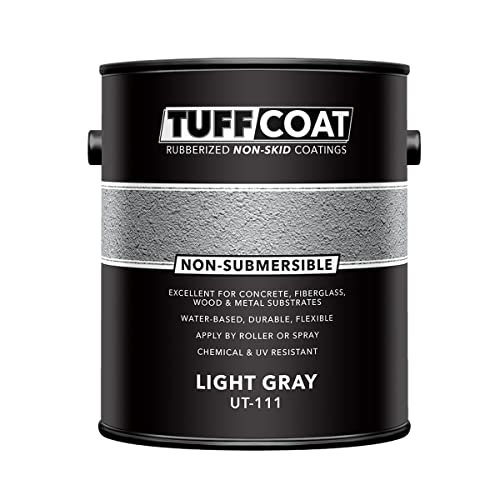 Tuff Coat UT-111 Light Gray - 1 Gallon: Non-Submersible, Water-Based, Rubberized Non-Skid Coating