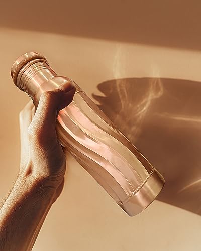 PRURA Copper Water Bottle - Leak-Proof Ayurvedic Drinkware Copper Vessel for Sports, Gym, Outdoor Activities, and Yoga - Image 3