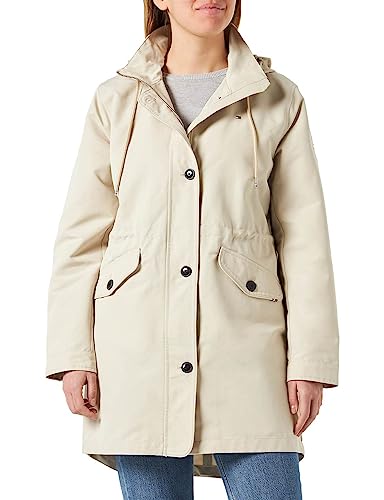 Tommy Hilfiger Damen Parka Cotton Blend Parka Winter, Beige (Light...