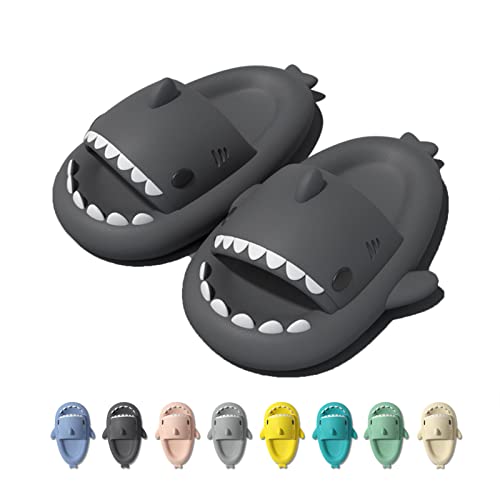 Cloud Shark Slides, Sharky Slippers for Women Men, Anti-Slip Open Toe Quick Drying Sandals (Black, Adult, Women, Numeric_40, Numeric_Range, eu_Footwear_Size_System, Numeric_41, medium) Cover