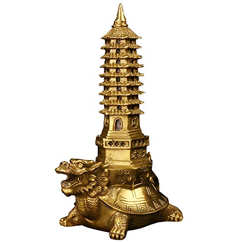 Statue tortue dragon Feng Shui pagode Wenchang décoration M