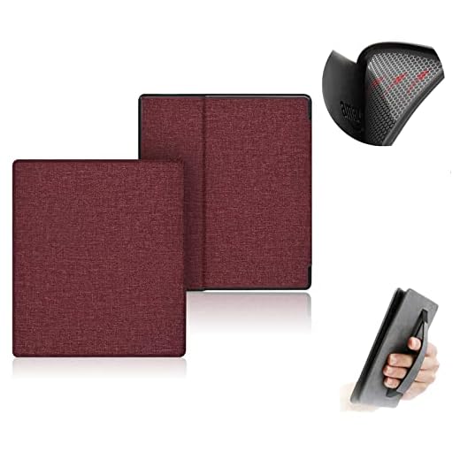 EMOITOO Capa de tecido de 7 polegadas com alça de mão para Kindle Oasis 9ª, lançado em 2017 e 10ª geração lançada em 2019, capa macia com função despertar/hibernar automática