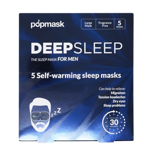 Popmask Deep Sleep Self-Heating Eye Masks for Men, Natural Steam ...