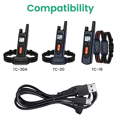 2-Pack Charger Replacement for NVK Dog Training Collar, Magnetic Charging Cable for UKE Shock Collar, Black