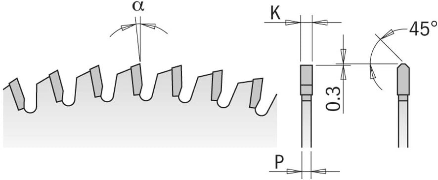 THCK NON-FERROUS METAL/MELAMINE 6-1/2”x20mm T=56 TCG(-6 NEG)
