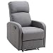 Produktbild HOMCOM Relaxsessel Liegesessel Couch-Sessel Liegen Neigungswinkel 168 ° leinen Grau L66 x B95 x H99 cm