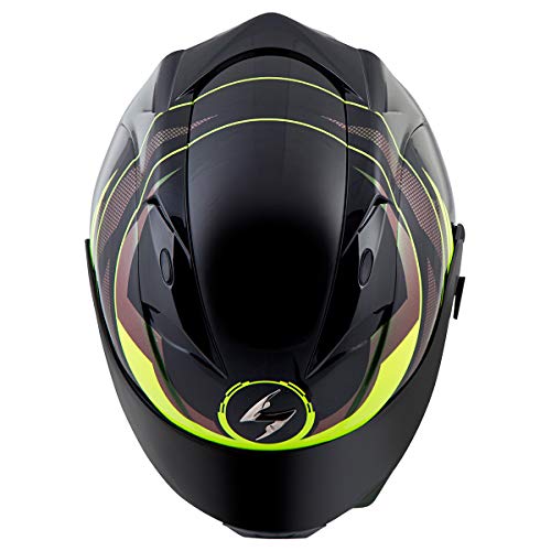 ScorpionExo EXO-T1200 Mainstay Full Face Helmet (Black/Neon, X-Small) - Thumbnail 6