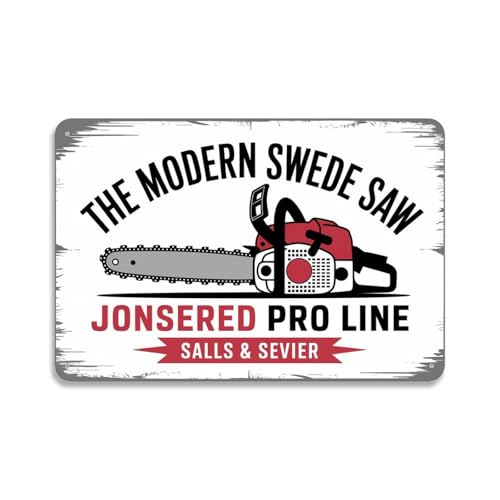 Jonsered Pro Line Vintage Chainsaw Metal Sign 8x12