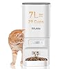 Automatic Cat Feeders, 7L/29 Cups Automatic Dog Feeder with Desiccant Bag, 1-6 Meals Ideal for 2-15mm Dry Food, Suitble for Multiple Pets, Dual Power Supply, Detachable Washable
