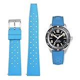[AIYIRUO] FKMゴム 時計バンド フッ素ゴムバンド 時計ベルト 20mm フッ素ゴム 熱帯風 腕時計ベルト 18mm 20mm 22mm交換柔軟通気耐久性 FKMゴム 運動潜水ベルト 替えベルト Swatch X Blancpainにも適している