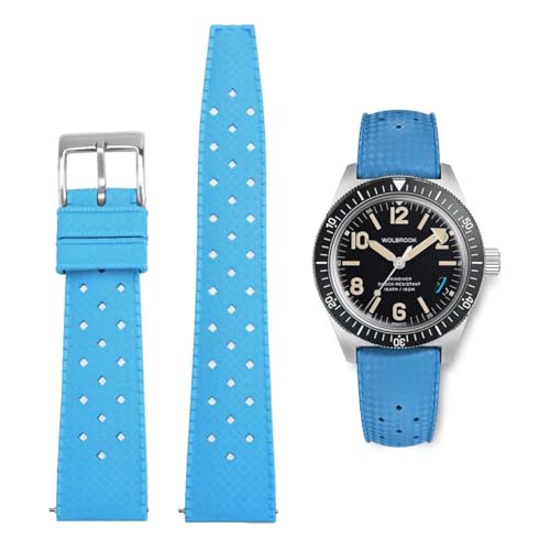 AIYIRUO FKM Goma Correa de Reloj Fluorada 18mm 20mm 22mm Suave y Duradero Correa Rápida Correa de Reloj de Estilo Tropical Correa de Reemplazo Reloj de Buceo Also for Omega X Swatch X Blancpain