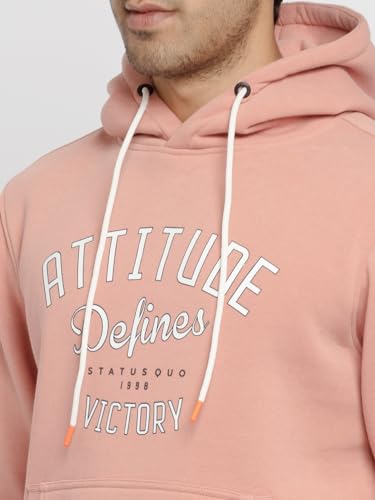 Image of Status Quo Mens Printed Round Neck Hooded Sweatshirt