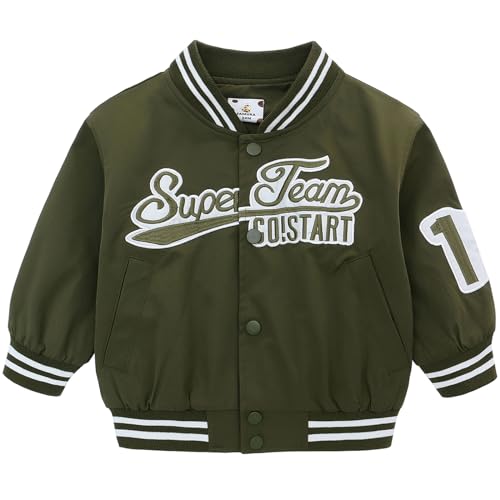 Toddler Boy Bomber Jacket Kid Cool Boy Casual Coat
