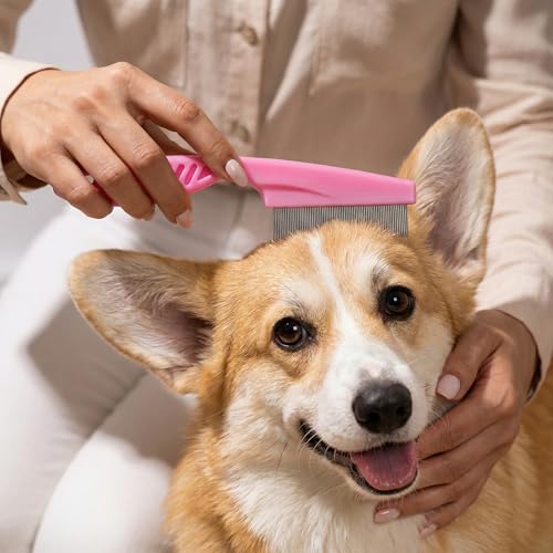 Haminway 8-Piece Dog Grooming Kit – Pink | Pet Brush Set for Shedding, Dematting, Nail Clipping & Bathing | Ideal for Small & Medium Dogs - Image 5