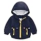 Famuka Kinder Jacke Baby Junge Übergangsjacke Kleinkinder Sommerjacke mit Kapuze (Marineblau, 4T)