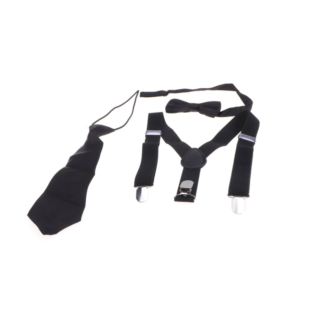Holibanna Boys Girls Kids Tie Suspenders Set Elastic Children's Necktie for Formal Casual