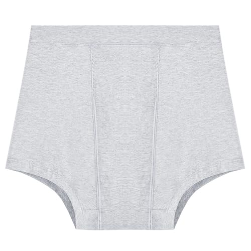 unhg Boyshorts Incontinencia para Mujer, Calzoncillos Protectores Antifugas, Ropa Interior Menstrual De Algodón,Gris,M