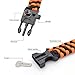 ViMall Must-Have Outdoor Survival Paracord Bracelet/Emergency Kit with Thermometer Fire Starter Scraper Whistle Kit-Parachute Cord-Escape Survival Gear Pack (Orange&Black 1PCS)