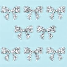 20 Pcs Rhinestone Bow Knot Patches, Sew on/Iron on Bow Knot Appliques Sparkly Clothing Repair Patch Hot Fix Applique Wedding Appliques for Dress Skirt Jacket Pant Sweater Hat