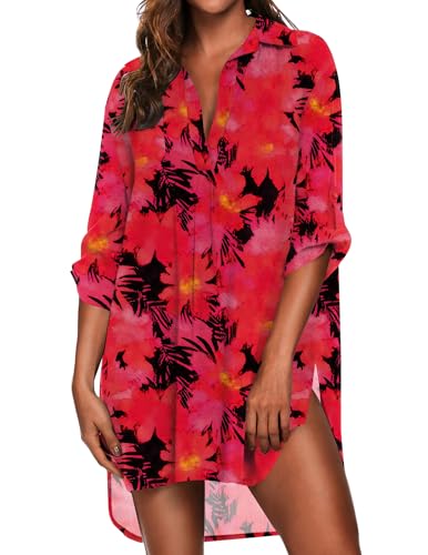 Image of Ekouaer Swimsuit Coverup for Women Bathing Suit Cover Up 2026 Summer Beach Vacation Outfits