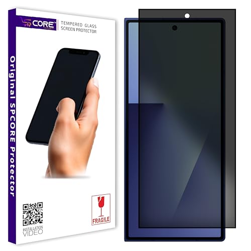 Image of Privacy Tempered Glass Compatible for Samsung Z Fold 7 5G (Black) Edge to Edge Coverage with Easy Installation kit, Anti-Spy Tempered Glass Privacy Screen Protector