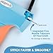Itopan Stitch Gun for Clothes, Tagging Gun for Clothing Quick Fixes - Price Tag Gun with 6 Fine Needle, 1000 Black Fasteners & 1000 White Fasteners DeepSkyBlue1+Coral