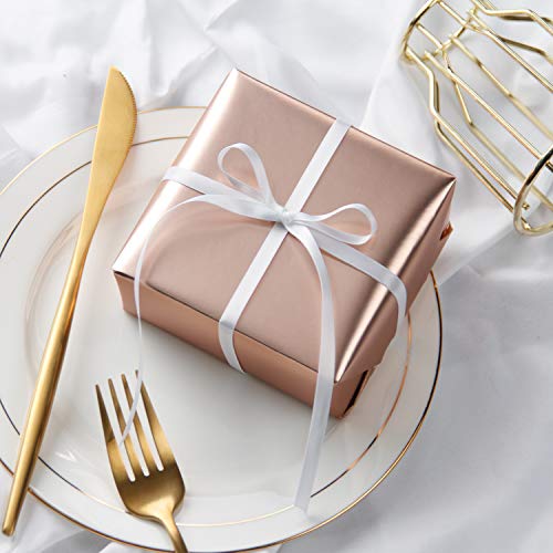 Image of RUSPEPA Rose Gold Matte Wrapping Paper-81.5 Sq Ft-Solid Color Paper Perfect for Wedding,Birthday,Christmas,Baby Show Gifts-30Inch X 32.8Feet