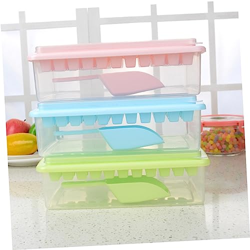 Molde para cubitos de hielo plástico con tapa y pinzas miniatura 2
