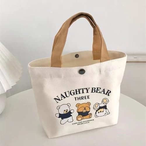 Bolso de lonchera tipo tote mini blanco miniatura 3