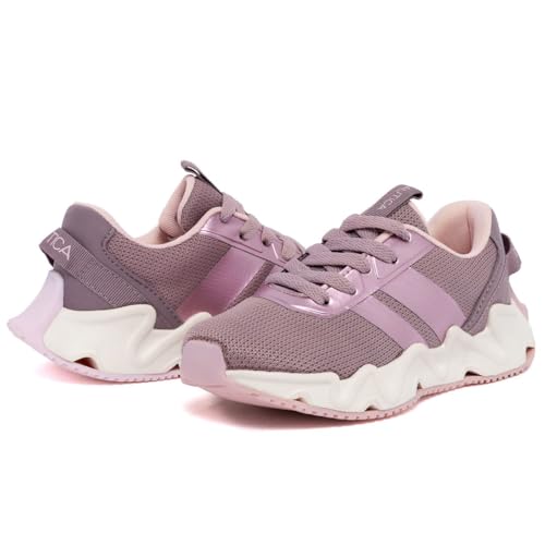 Nautica Kids Girls Running Sneakers, Breathable Casual Tennis Shoes with Cushioned Wavy Sole for Little Kid and Big Kid, Manalapin 2 Size 4 - image 6