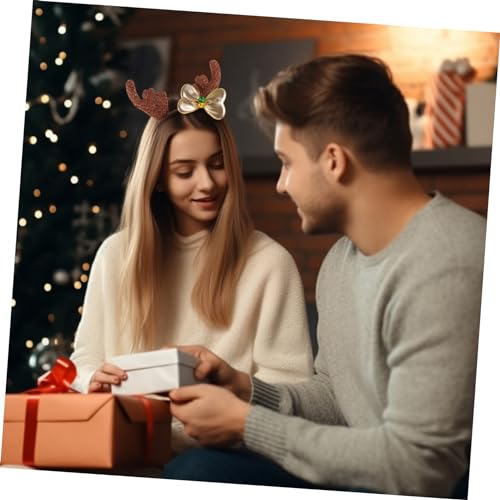 BESPORTBLE Tiaras De Natal Acessórios De Cabelo De Natal Faixa De Férias Argola De Cabelo De Chifre
