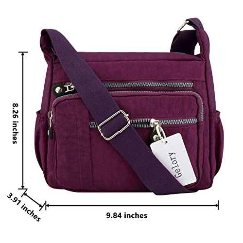Womens Cross Body Bag Casual Umhängetasche Handtasche Multi Pocket Messenger für den täglichen Gebrauch einkaufen (schwarz) – Bild 3