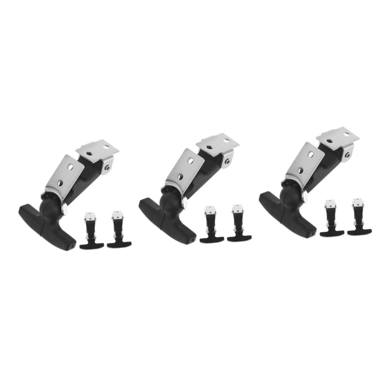 Loquet à poignée en T flexible TEHAUX anti-vibration en caoutchouc pour boîte à outils, lot de 9
