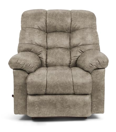 Image of La-Z-Boy Gibson Rocking Recliner, Mushroom | Plush Grand-Scale Comfort