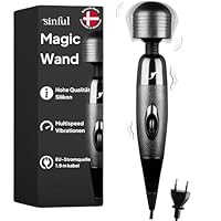 Sinful Massagestab mit Kabel - Vibrator Wand mit Starker Vibration - Massagestab Klitoris Stark – Magic Wand für Frau - Vibrator Mit Kabel – Massagestab für Frauen Sex Sehr Stark - Massage Wand