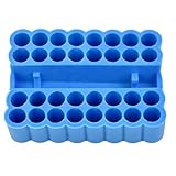 Vibsky Bohrer-Organizer mit 32 Löchern, 6,35 mm Schaft, für Schraubendreher-Bits, Blau