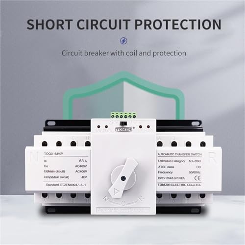 Inverseur de source automatique ATS 4P 63A pour éviter les coupures de courant triphasé - 6