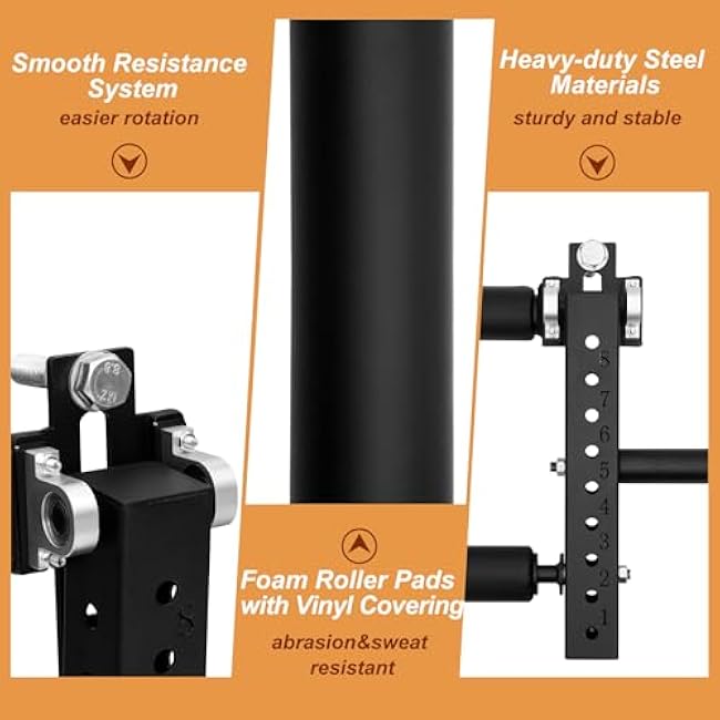 Power Rack Mounted Leg Extension and Curl Machine ¨C 1.02in & 0.71in Hole Compatible, 8-Position Adjustable Seated Leg Trainer with 175lbs Capacity, Squat Rack Attachment