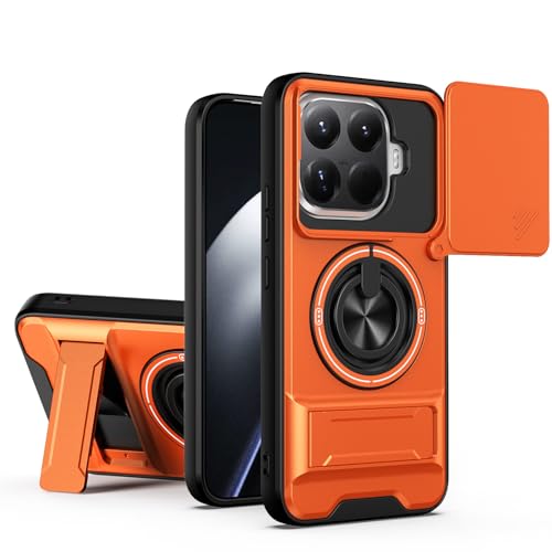 �X�}�z�P�[�X �Ή��@�� for Oppo Find X9 Pro 5G �ԍڃ}�O�l�b�g�}�E���g�J���� �X���C�h�����p �����h�~ 2 in 1�yPC+TPU�z�����O�z���_�[ �L�b�N�X�^���h�P�[�X Orange