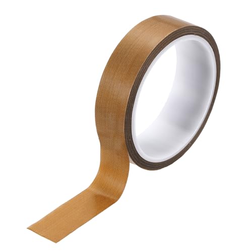 Image of PATIKIL High Temperature PTFE Tape 1 Inch x 33 Feet, PTFE Coated Fiberglass Adhesive Tape for Vacuum Sealer Machines Hand-Impulse Sealers Insulation, Brown