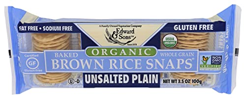 Edward & Sons, Rice Snaps Plain Unsalted Organic, 3.5 Ounce #TOP10