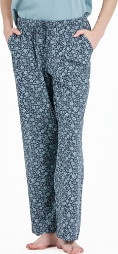 Life is Good. Women's Floral Paw Pattern Snuggle Up Sleep Pant, Darkest Blue