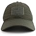 Rapid Dominance American Flag Embroidered Relaxed Cotton Adjustable Cap - Olive