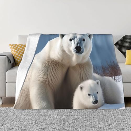 Couverture pour canapé ours polaire pour vos soirées cocooning - 2