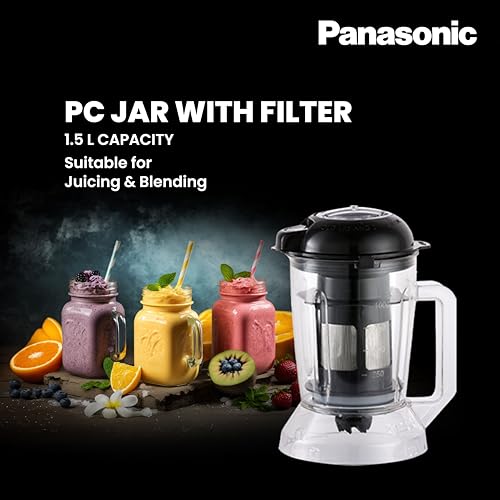 Image of Panasonic Heavy Duty Mixer Grinder MX-GC3590 (Black) Powerful 900W | 19000-RPM | 3 Jars - Stainless Steel Multipurpose Chutney-Mill-& Blender Jars| Warranty 2 Years on Product & 5 Years on Motor