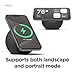 elago MS2 Charging Stand Compatible with MagSafe Charger - Premium Silicone, Compatible with iPhone 16/15/14/13/12 Series, Designed for MagSafe Stand [Black] [Charging Cable Not Included]