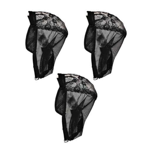 SHERCHPRY 3pcs Hair Net for Wig Making Stretchable Lace Wig Caps Durable Mesh Head Covers for Comfort for Fashion Everyday Use
