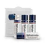 4Patriots USB-Rechargeable AA Batteries: 500 Cycles, 1,200 mAh Lithium-Polymer Battery - 4 Pack
